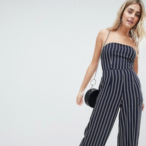 navy bandeau jumpsuit